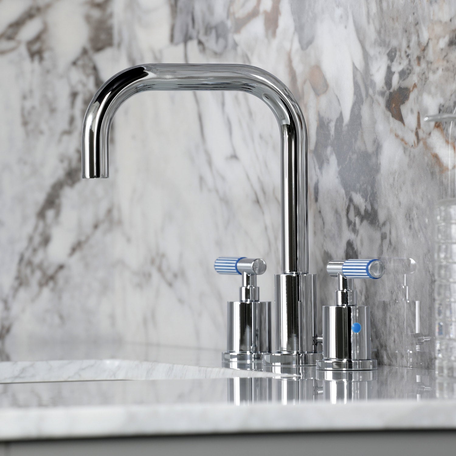 Kingston Sona FSC8931KPS - Verona Widespread Bathroom Faucet with Brass Pop-Up, Polished Chrome — thumbnail 2